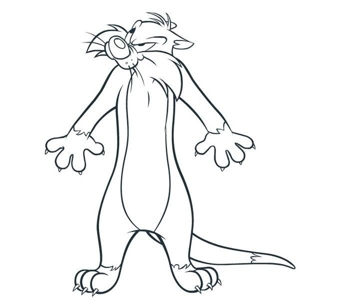 680x608 Printable Looney Tunes Sylvester Coloring Pages Cartoon Coloring