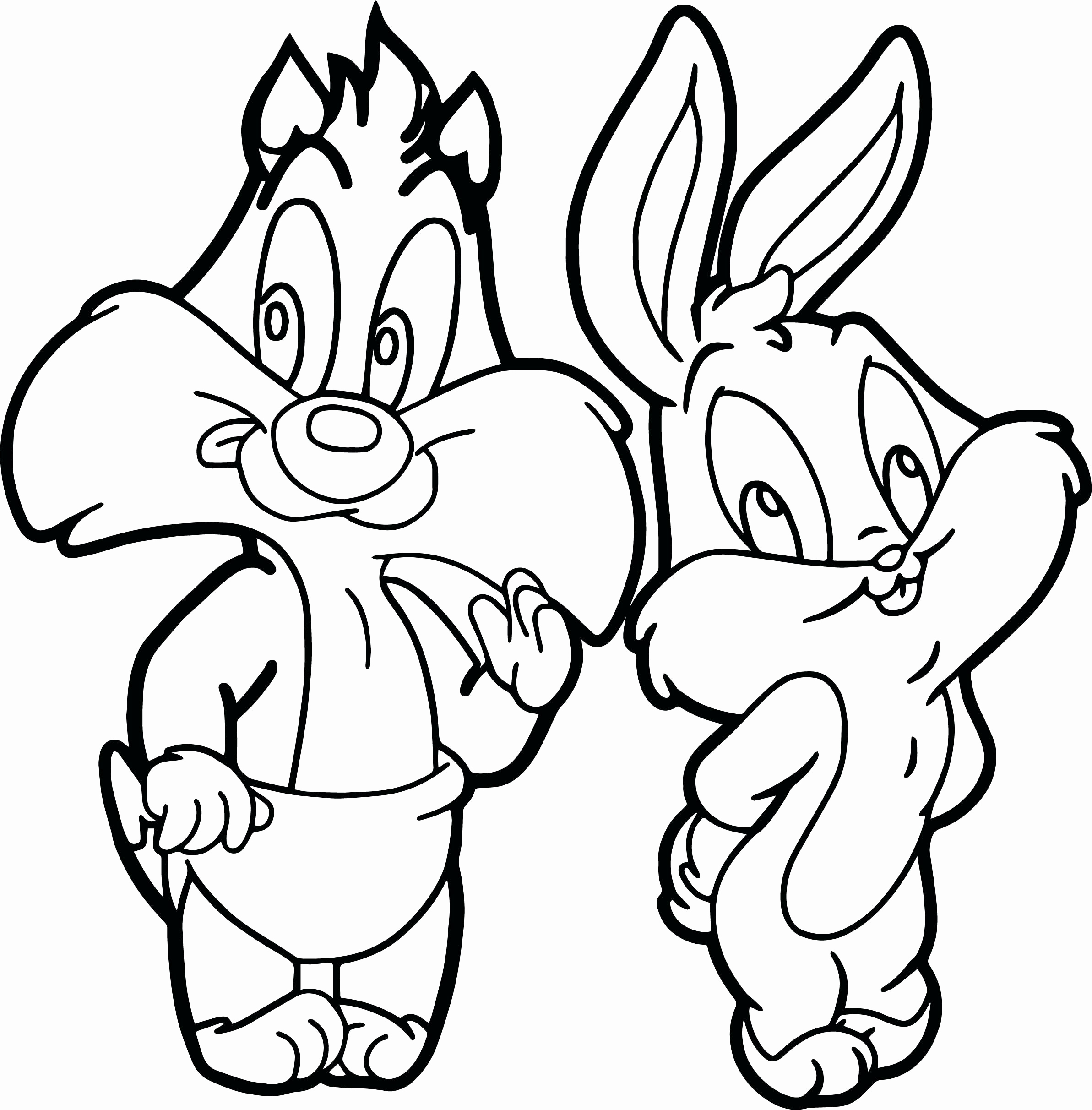 2385x2424 Stunning Sylvester And Tweety Coloring Pages S Wordpress Coloring