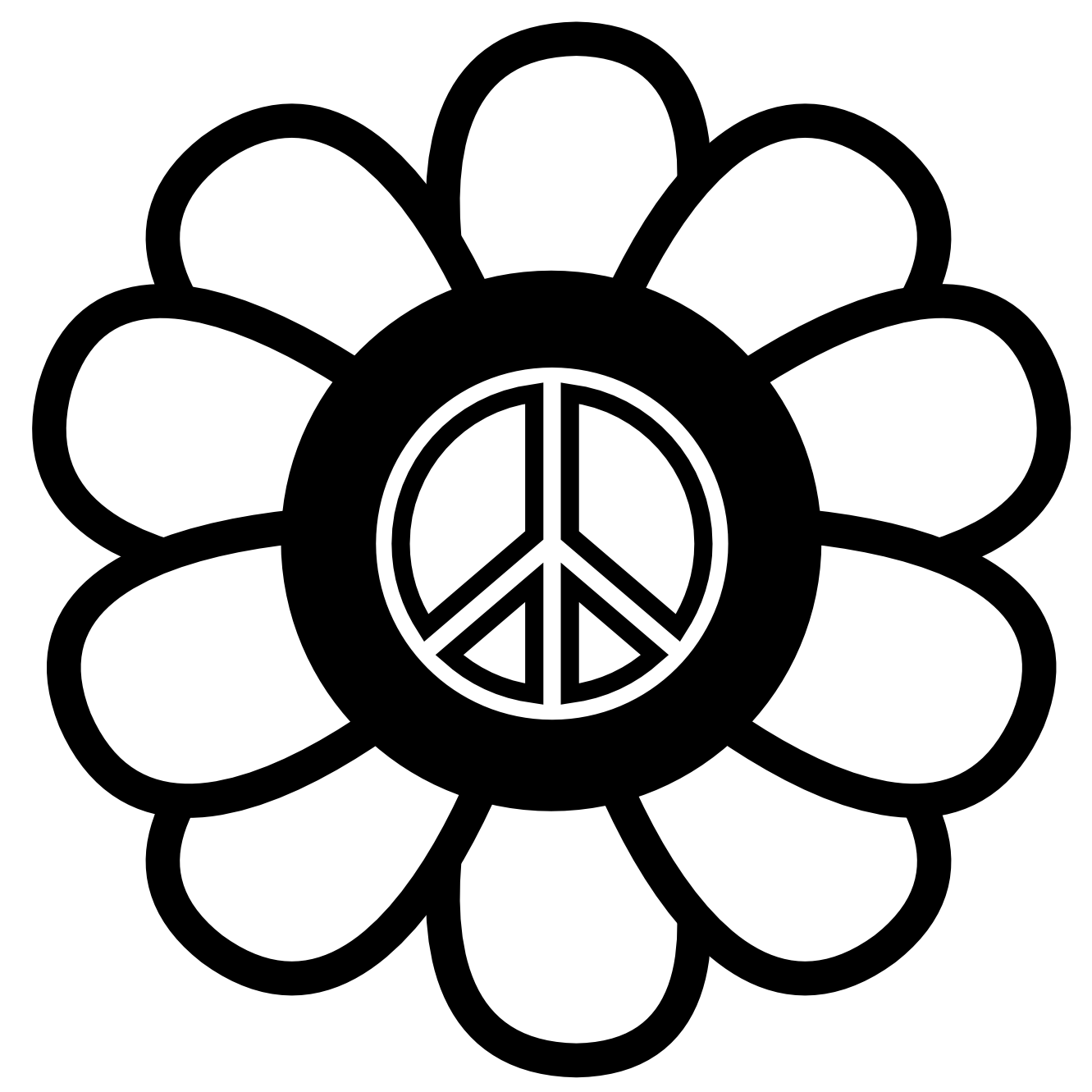 1331x1331 Important Peace Symbol Coloring Pages Sign Coloring Pages