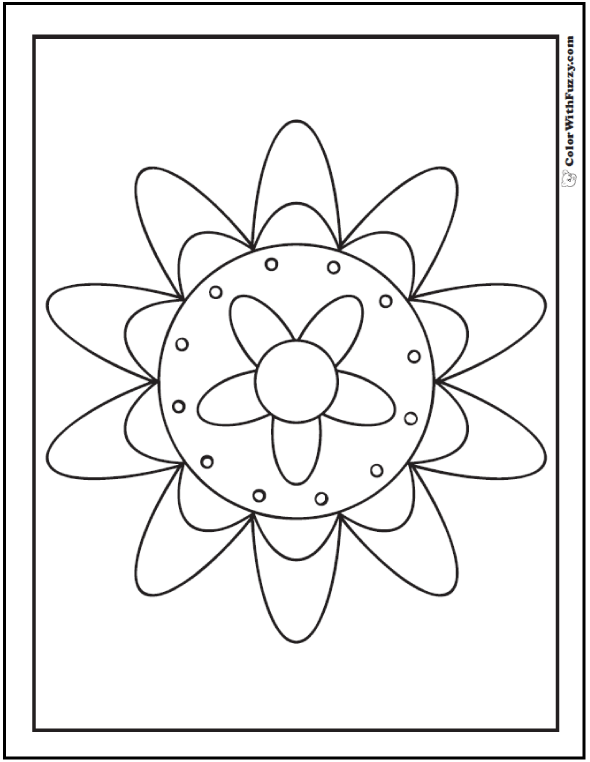 590x762 Geometric Coloring Pages To Print And Customize