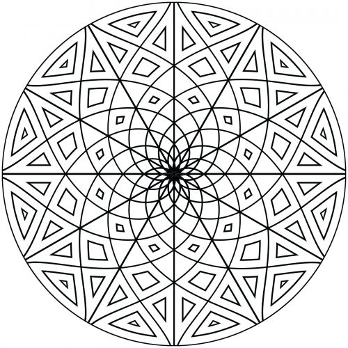 500x500 Coloring Pages ~ Optical Illusion Coloring Pages Easy Optical