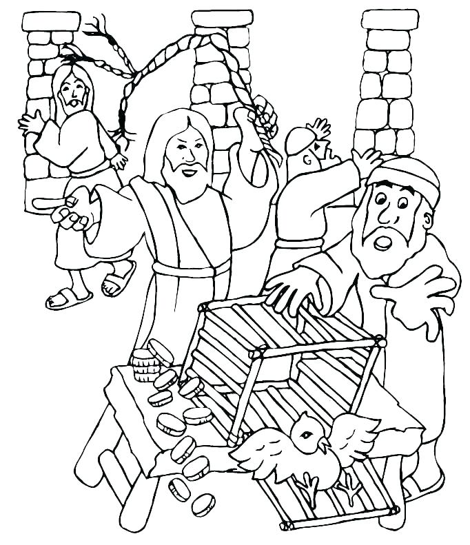 682x791 Jesus Clears The Temple Coloring Page At The Temple Coloring Page