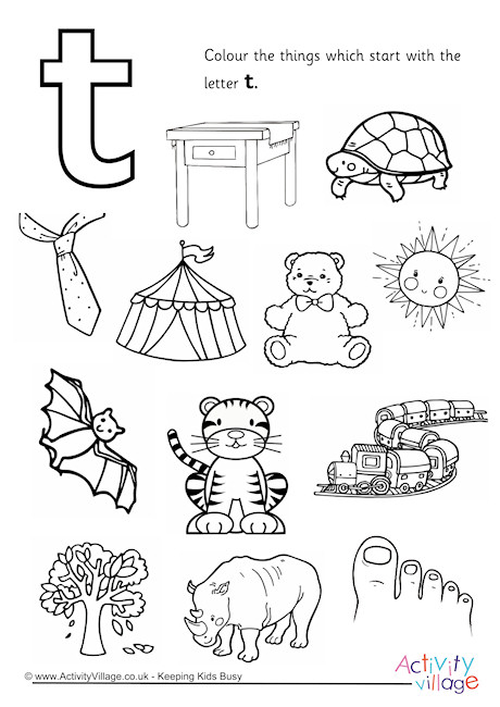 460x650 Start With The Letter T Colouring Page