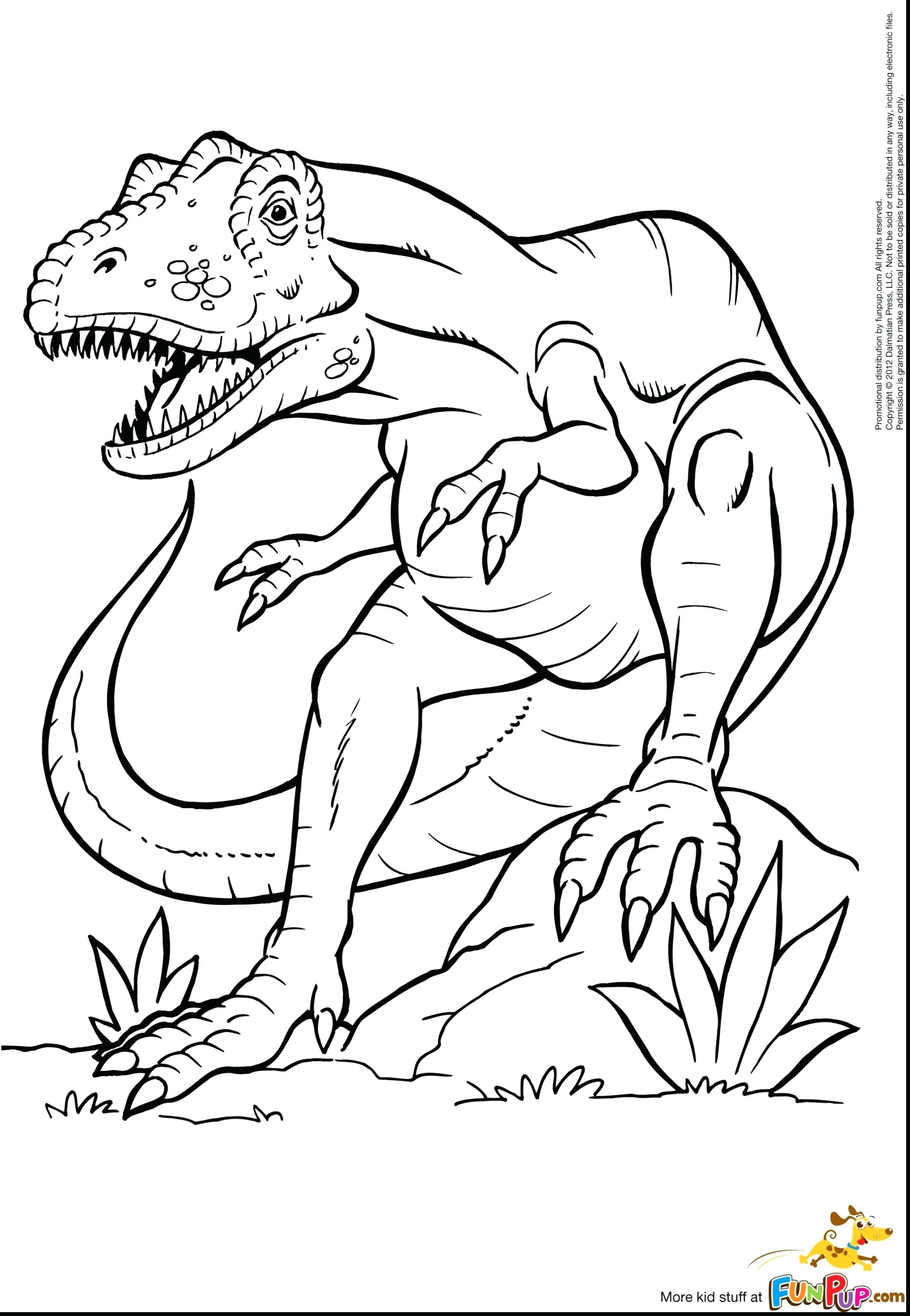 2357x3411 T Rex Coloring Pages With Simple Kids Throughout Gambarmewarnai