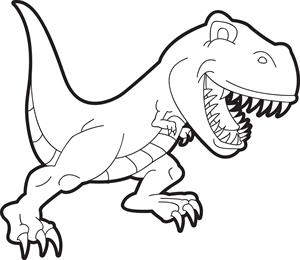 300x260 Tyrannosaurus Rex Coloring Page T Rex Coloring Pages With Trex