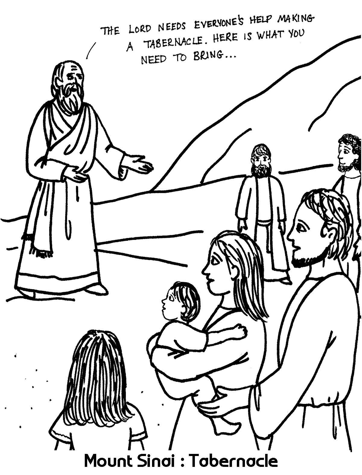 1200x1576 Mount Sinai Tabernacle Coloring Sheet Wesleyan Kids