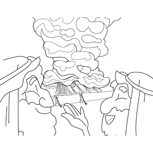 300x300 The Cloud Above The Tabernacle Coloring Page