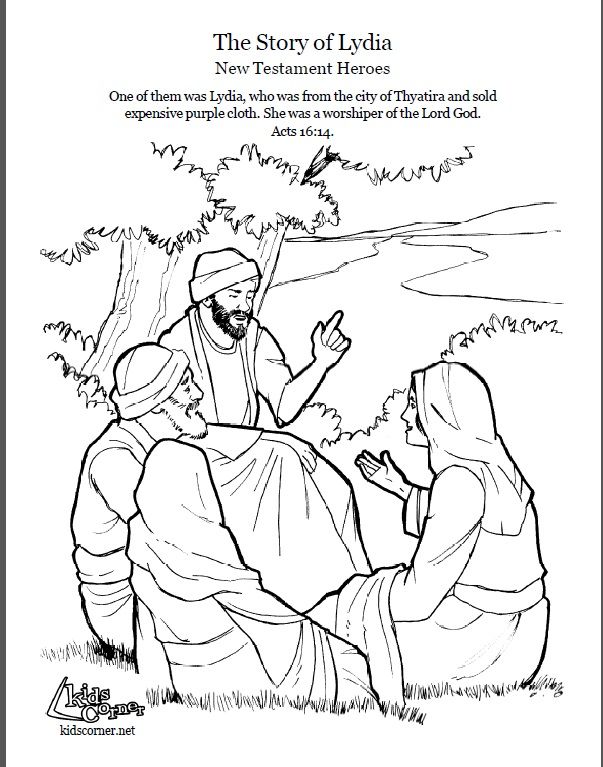 603x767 The Story Of Lydia. Coloring Page, Script And Audio Story. Http