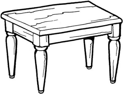 400x308 Mesa Para Colorear Y Pintar ~ Colorear El Dibujo Moldes Dibujo