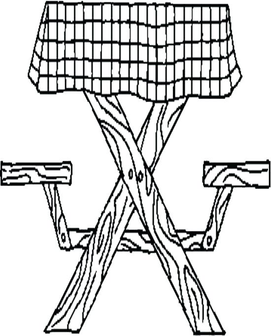 550x683 Table Coloring Download Girl Beside The Table Coloring Page Stock