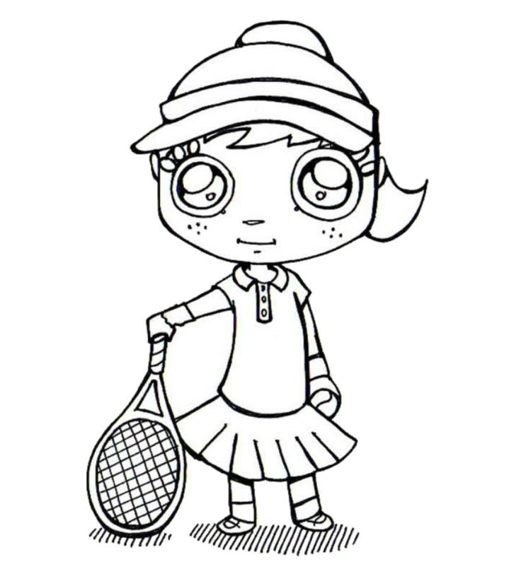 Table Tennis Colouring Pages