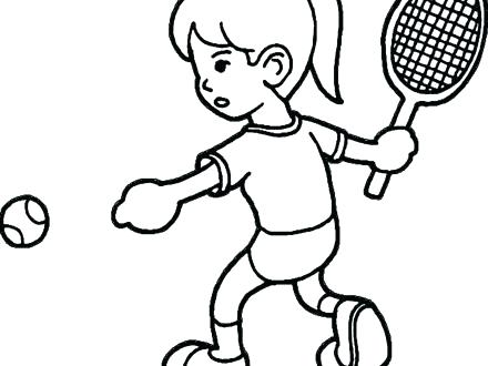440x330 Tennis Coloring Pages Tennis Coloring Pages Playing Tennis