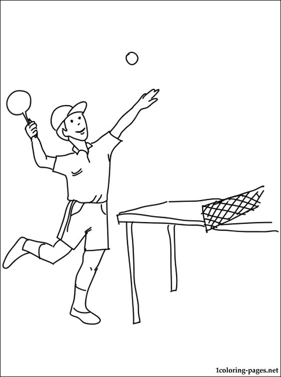 560x750 Table Tennis Coloring Page Coloring Pages