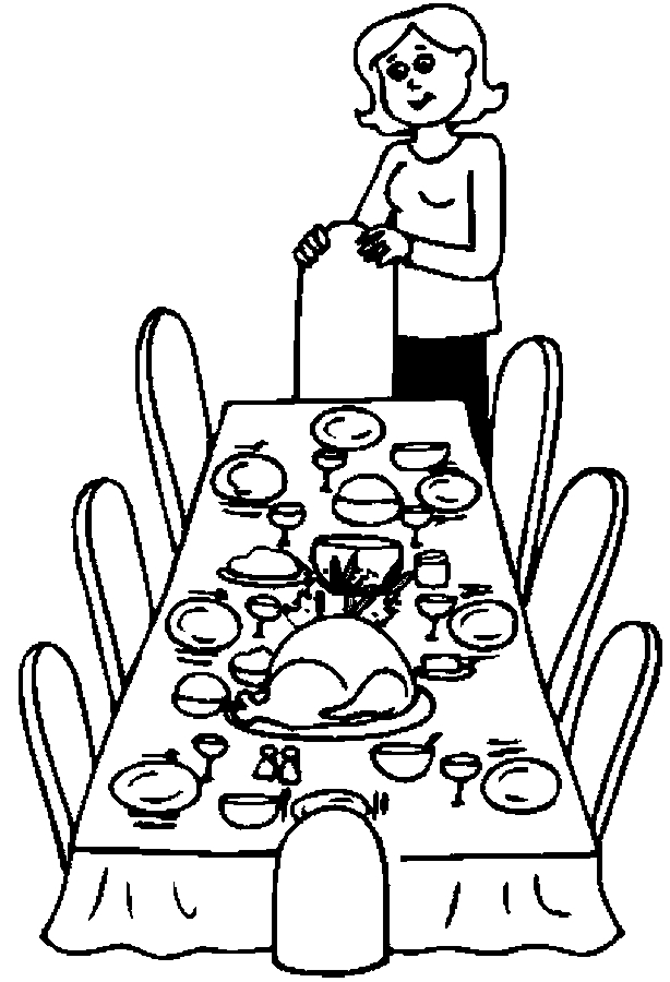 614x900 Table With Food Drawing