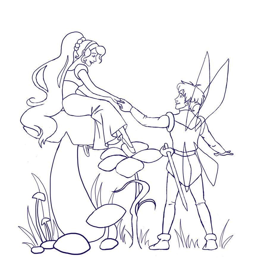 851x939 Coloring Pages Thumbelina Coloring Pages In Collection Tablet