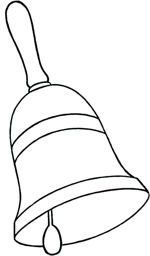 500x851 Coloring Jingle Bells Coloring Pages Hand Bell Page Kids Lyrics