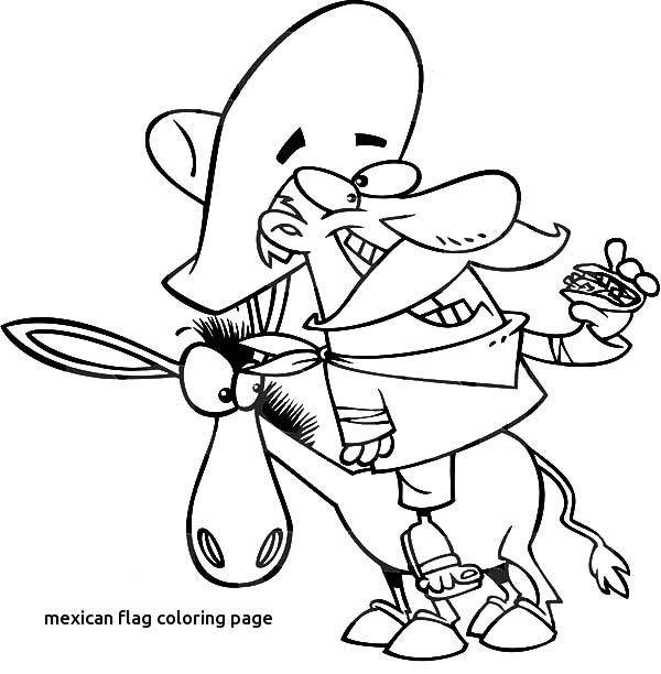 600x612 Mexican Man Eating A Taco On A Mexican Donkey Coloring Pages