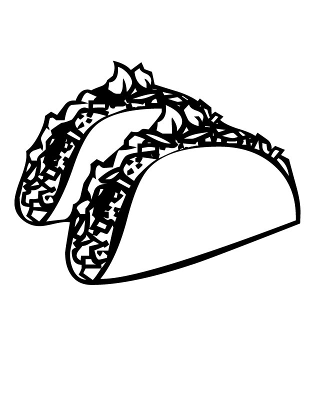 630x810 Tacos Coloring Page