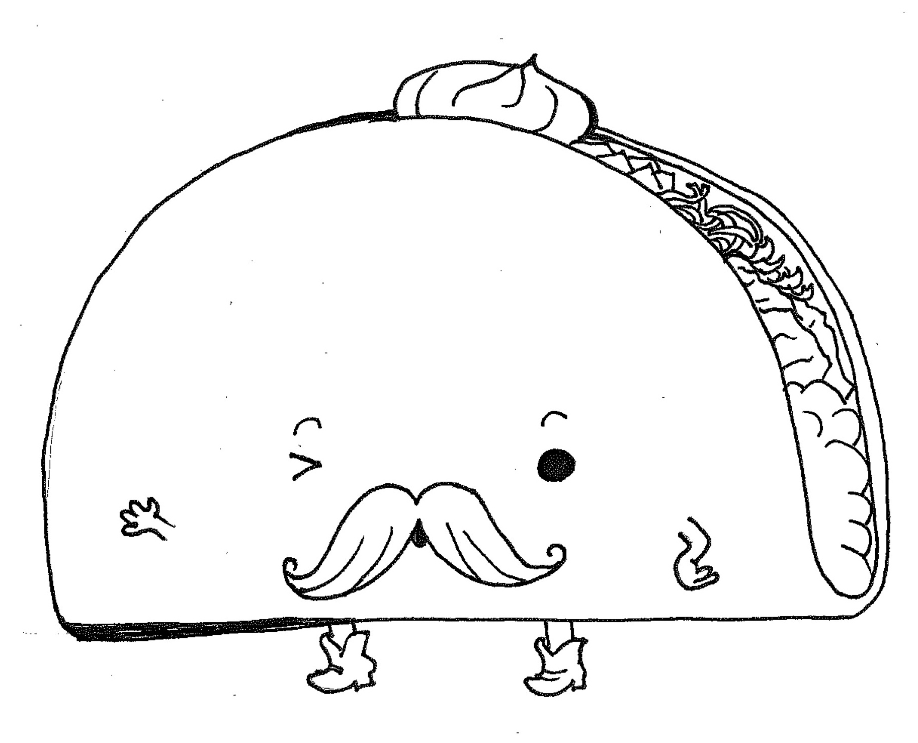 1825x1476 20 Taco Coloring Page Images Free Coloring Pages