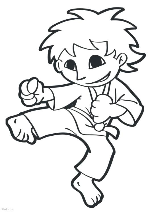 527x744 Taekwondo Coloring Pages Coloring Pages Sport Games Printable