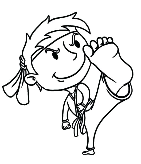 600x696 Karate Coloring Pages To Print Coloring Pages Free Download Karate