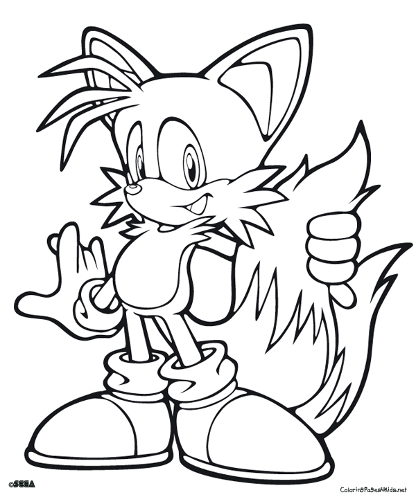 600x718 Sonic Tails Coloring Pages Printable Coloring Page