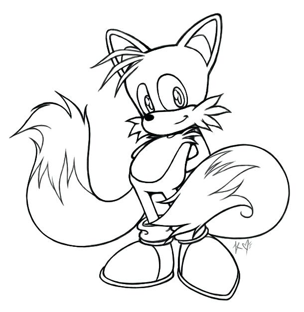 610x627 Tails The Fox Coloring Pages Miles Tails By Nine Tailed Fox