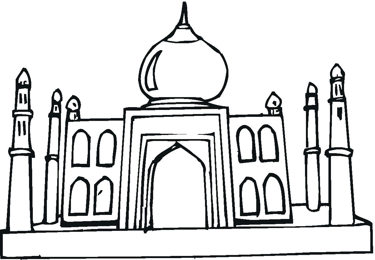 1200x830 Taj Mahal Coloring Page Deeptown Club