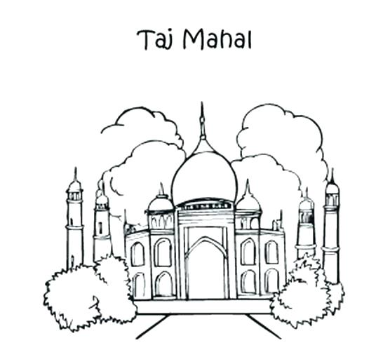 556x492 Taj Mahal The Jewel Of Muslim Art In India Coloring Page Netart