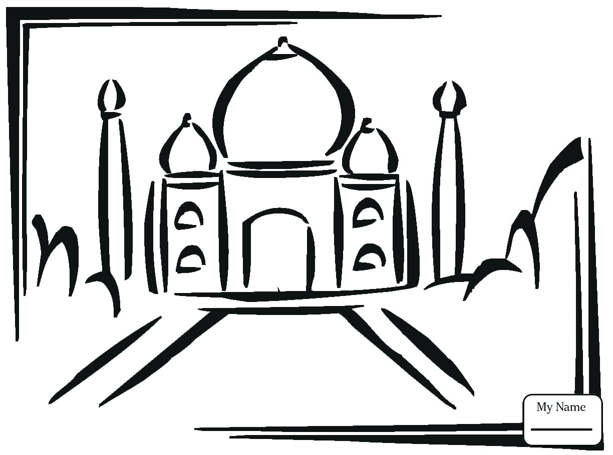 1224x910 Painting Of Taj Mahal Coloring Page Pages Christmas Ornaments
