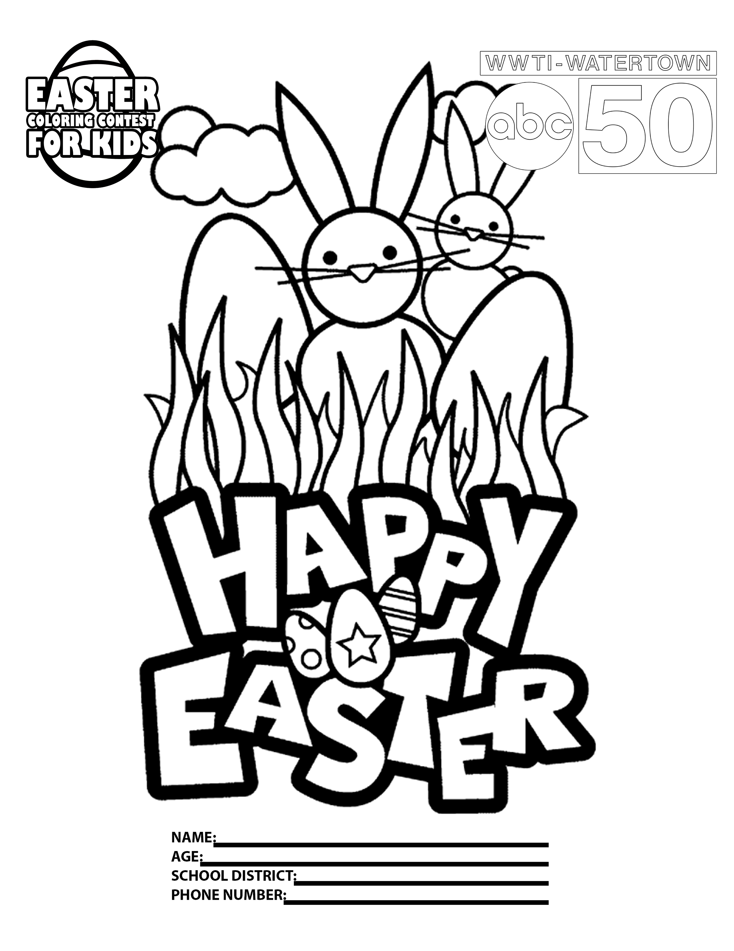 2550x3300 Easter Coloring Contest