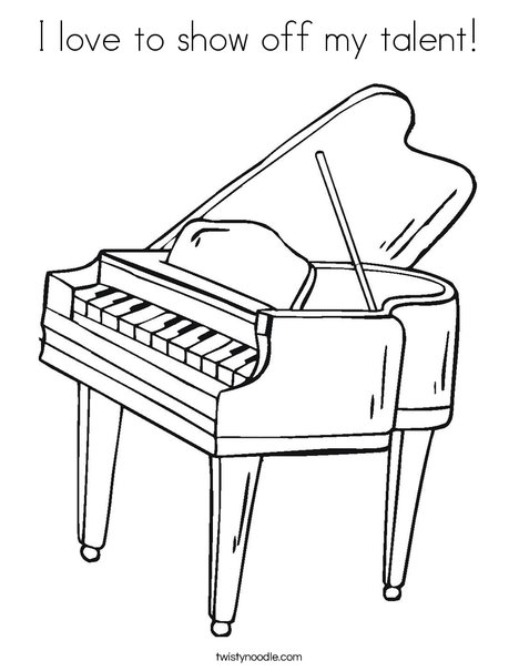 468x605 I Love To Show Off My Talent Coloring Page