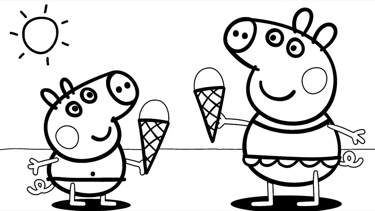 1280x720 New Cartoon Pig Coloring Pages Gallery Printable Coloring Sheet
