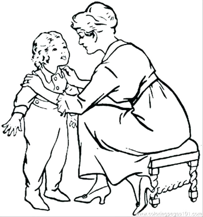 650x695 Child Coloring Page Child Coloring Page 1 Mom Coloring Pages