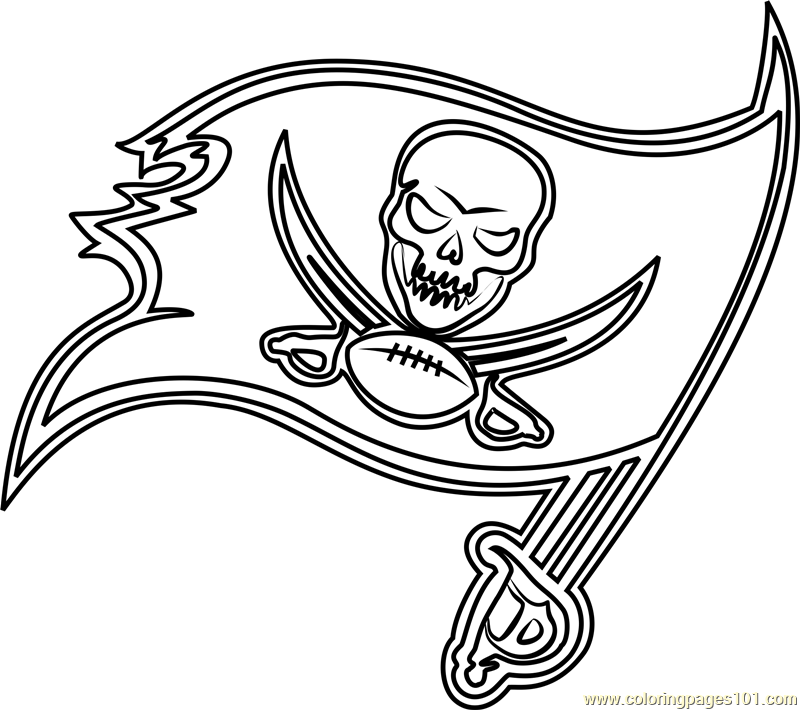 800x710 Tampa Bay Buccaneers Logo Coloring Page