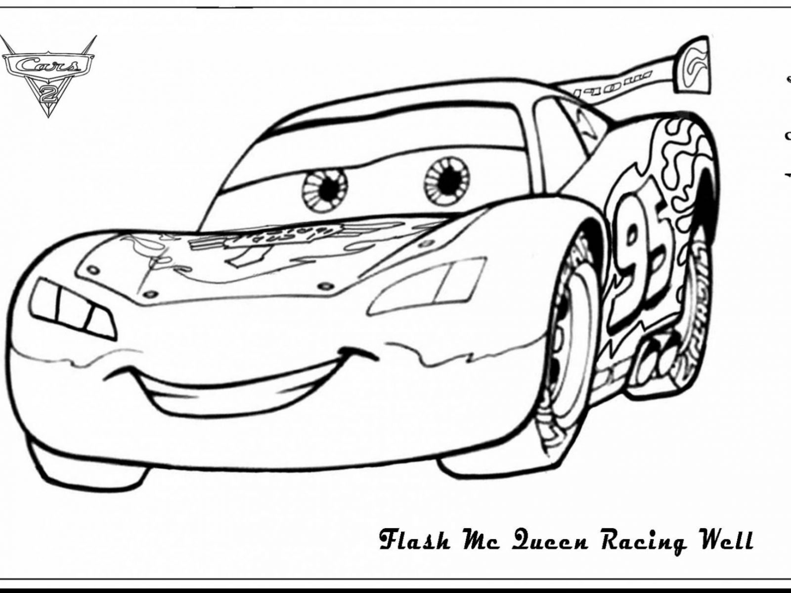 1600x1200 Freeightning Coloring Pages Printable Fascinating Mcqueen Cars