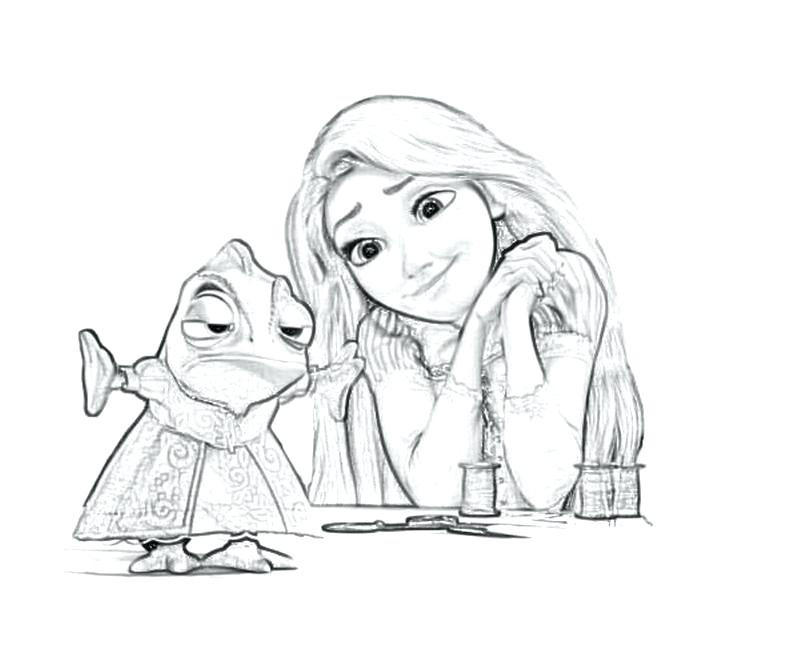 800x667 Rapunzel Tangled Coloring Pages Free Rider Pascal