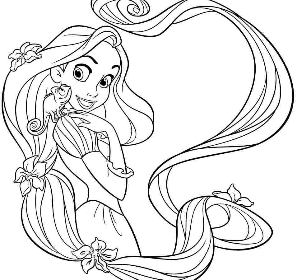 955x900 Beautiful Tangledloring Pages Flynn Rider Pascal Online Rapunzel