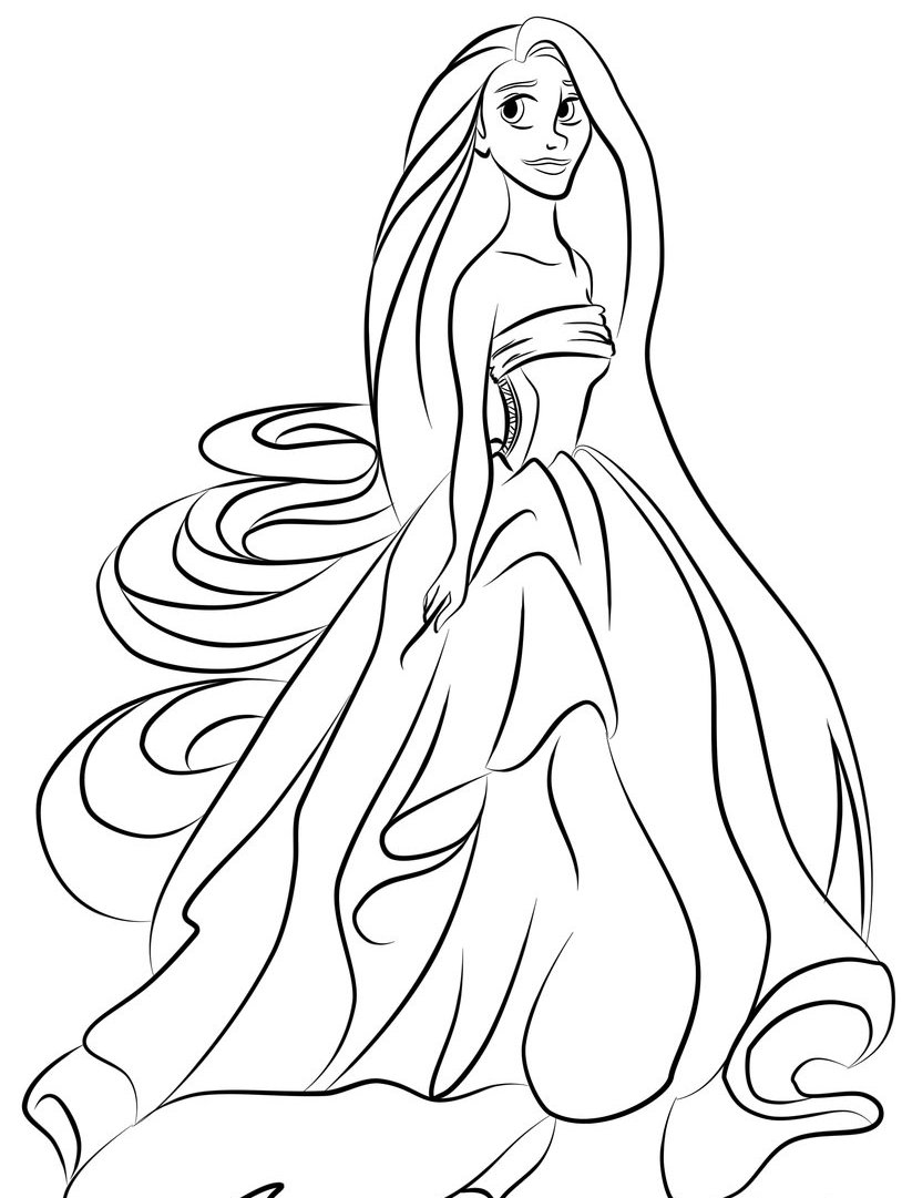 814x1081 Best Rapunzel Coloring Pages To Print Free 2874 Printable Rapunzel