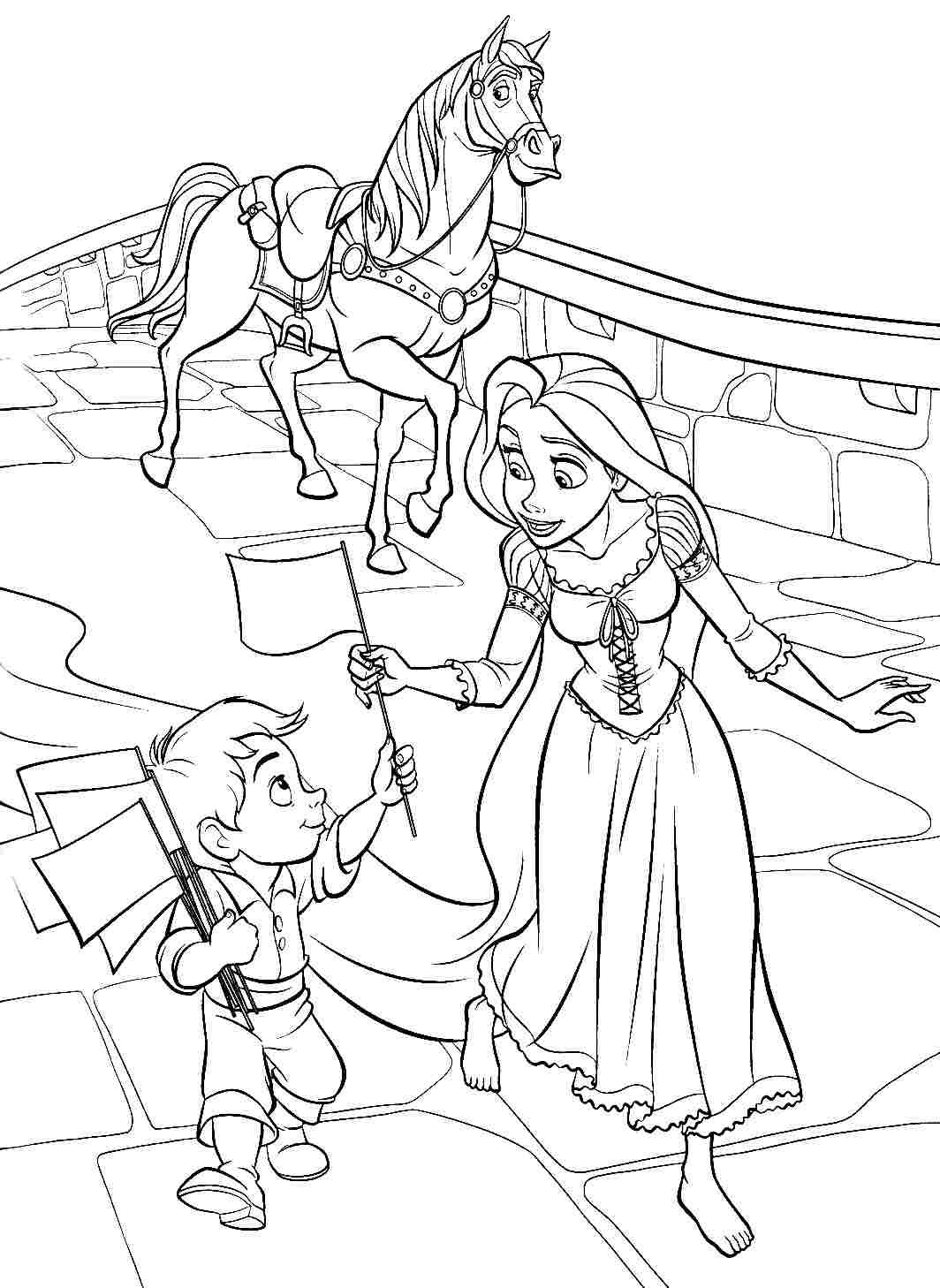 1064x1458 Tangled Pascal Coloring Pages
