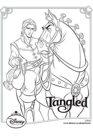 300x450 Tangled Coloring Pages