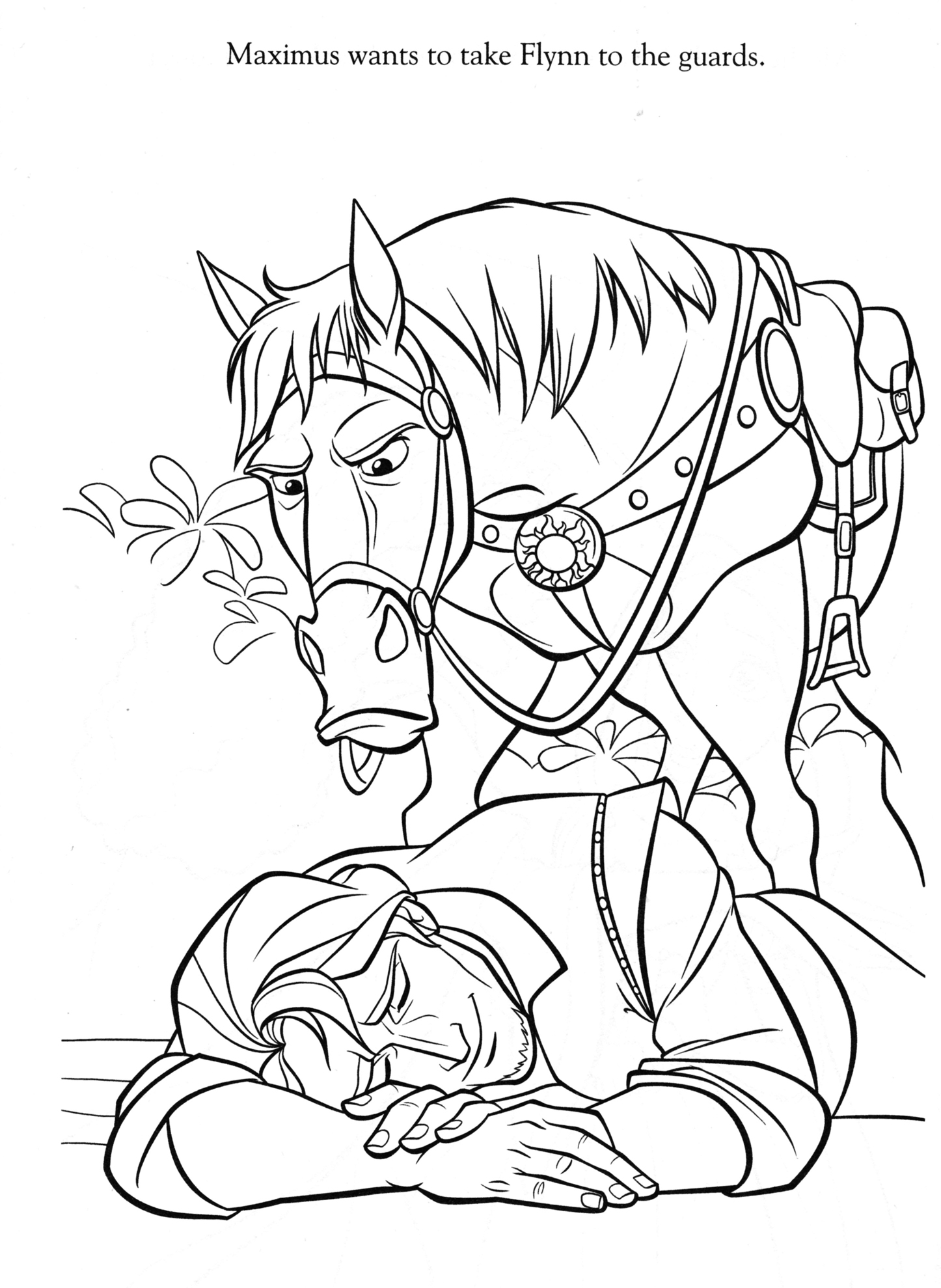 1446x1979 Disney Tangled Maximus Coloring Pages