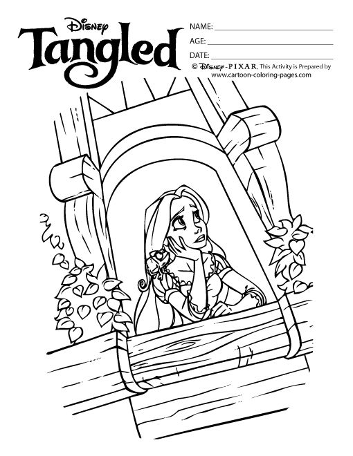Tangled Tower Coloring Pages