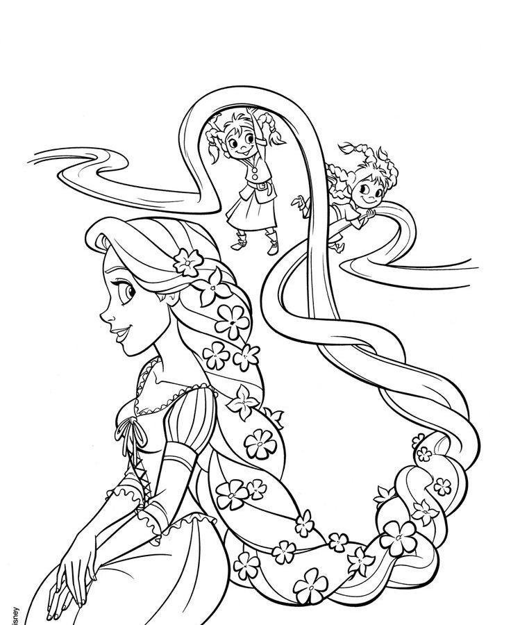 736x900 Tangled Printable Coloring Pages For Girls General Disney Free