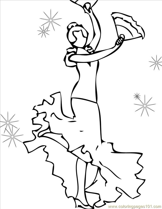650x841 Flamenco Ink Coloring Page