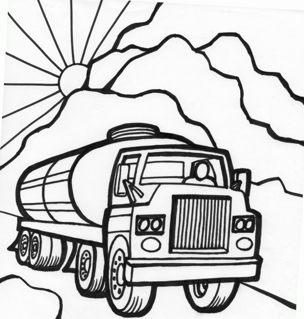 1000x1050 Tanker Truck Coloring Page Fast Car Coloring Page Monster Truck