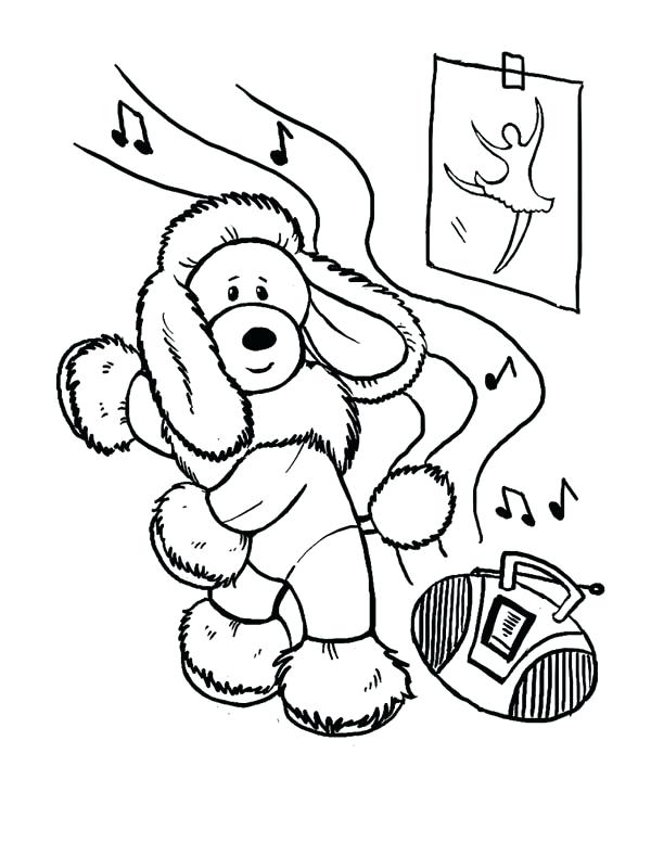 600x777 Dance Color Pages Dog This Funny Dog Learn To Dance Coloring Page