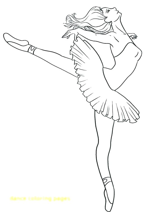 650x882 Dance Coloring Pages Ballerina With Ponytail Coloring Page Dance