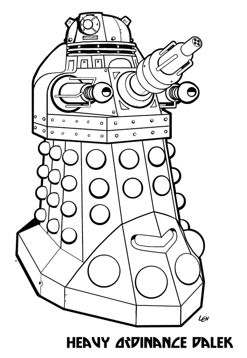 500x723 Doctor Who Dalek Coloring Pages