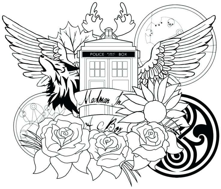 736x631 Coloring Tardis Coloring Pages Doctor Who To Print Sheets. Tardis